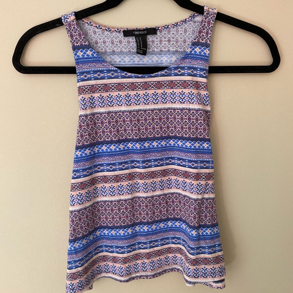 Forever 21 Pink Tribal Tank Top